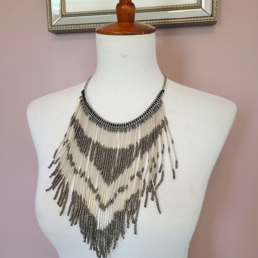Free People Beaded Cascade Necklace
